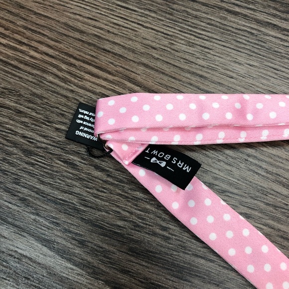 Mrs. Bow Tie Accessories Mrs Bow Tie New Pink W White Polka Dot